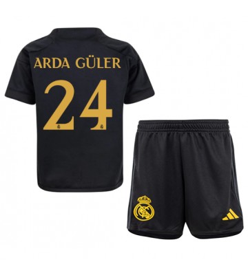 Real Madrid Arda Guler #24 Tredjeställ Barn 2023-24 Kortärmad (+ Korta byxor)